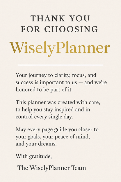 WiselyPlanner™ ADHD Digital Lifestyle Planner