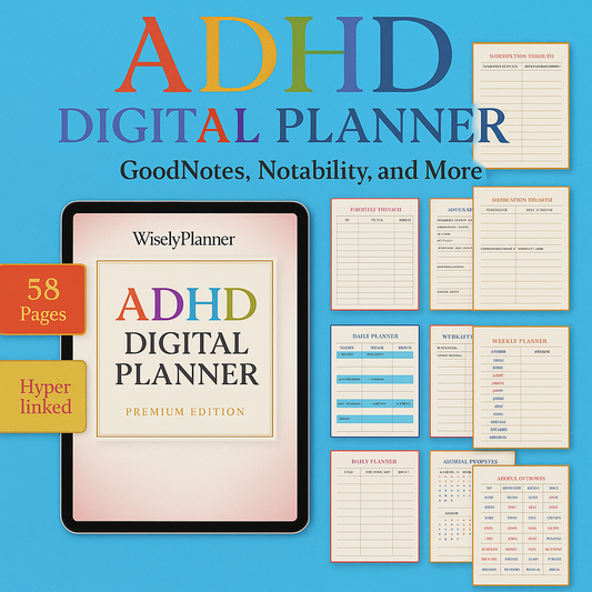 WiselyPlanner™ ADHD Digital Lifestyle Planner
